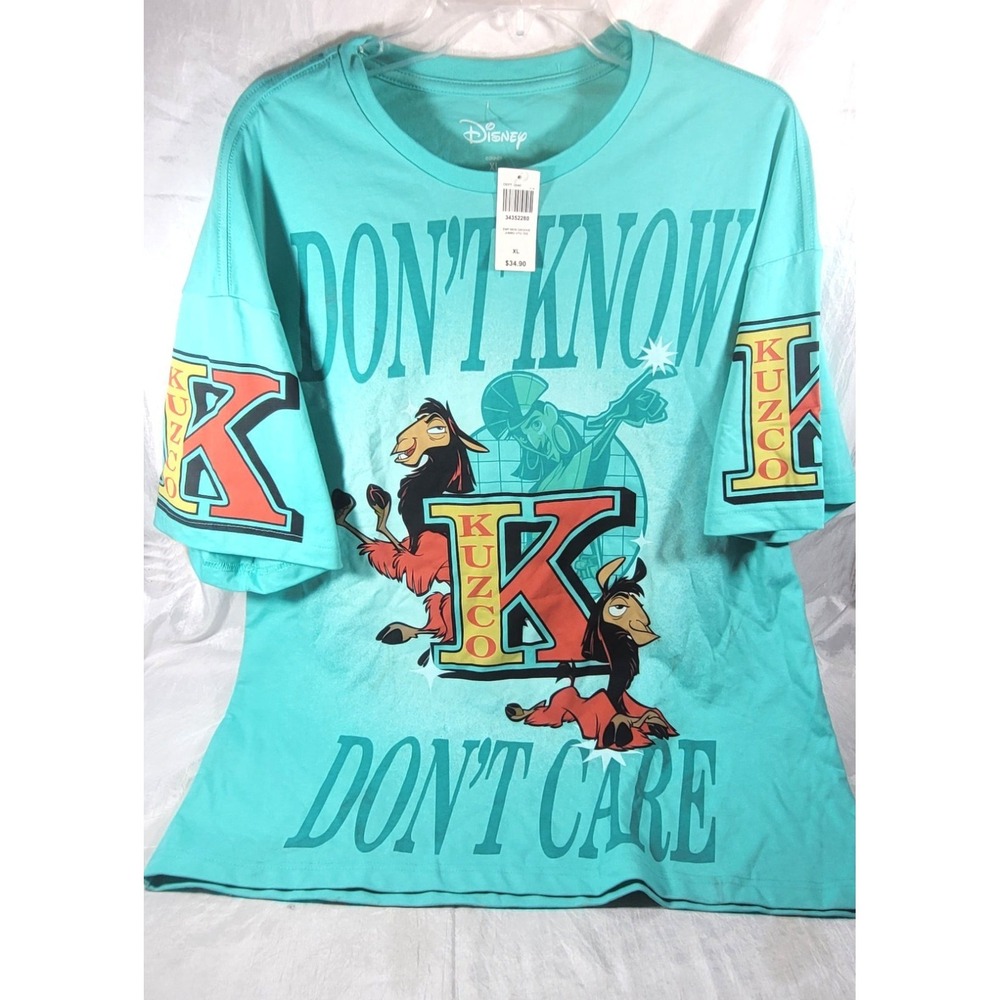 Disney Emperor's New Groove 'Don't Know Don't Care' Jumbo Tee - Green Adult XL